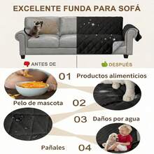 SERAPHINEX Couch Cover - Black + Light Gray - View 6