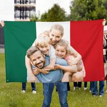 定制墨西哥国旗，个性化旗帜，耐用横幅，适合室内外装饰，是派对、商务活动、周年纪念、花园装饰的理想之选，色彩鲜艳，面料耐用，活动策划，户外横幅，墨西哥礼品创意，墨西哥风情，纪念礼品 - 彩色 - 查看 6