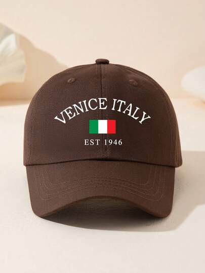 Adjustable Size Classic Baseball Cap With Fashionable Venice Pattern, Breathable Sun Protection Hat Suitable For Outdoor Sports, Beach, Hiking, Daily Wear, Parties, And An Excellent Gift For Friends And Family