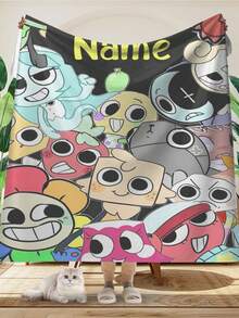 Dandy'S World Girls | Girl Who Loves Dandy'S World Custom Blanket -  Personalized Name/Text, Funny Birthday Gifts,All-Season Cozy,Perfect For Living Room, Office, Sofa Decor & Travel - Durable Polyester, Ideal Gift For Home & Outdoor Use, Blanket For Couch - 多色4 - 查看 2