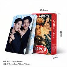 92件/盒 WilliamEst（60张LOMO卡片+32张贴纸）K-POP粉丝周边，SKZ限量版粉丝商品，照片卡，贴纸，节日礼物 - 彩色 - 查看 7