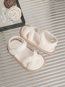 新款软底防滑包头凉鞋，幼儿及儿童沙滩鞋 - 白色 - 查看 3