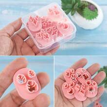 10pcs Mini Polymer Clay Cutters, Petal Clay Cutters Suitable For Making Earrings, 10 Styles Flower Leaf Butterfly Heart Shaped Clay Molds DIY Jewelry Tools - C - View 6