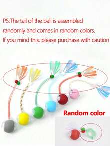 1pc Random Color Indoor Cat Interactive Toy, Automatic Cat/Kitten Toy, Suitable For Bored Indoor Adult Cats, Motion Activated USB Rechargeable Automatic Rotating Interactive Rolling Ball Cat Toy, Suitable For All Cat Breeds And Sizes - 彩色 - 查看 2