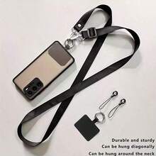 Dây đeo điện thoại có thể điều chỉnh, dùng được cả đeo chéo hoặc đeo cổ, màu trơn, thích hợp để treo điện thoại thông minh, túi xách và chìa khóa, tiện lợi, chắc chắn và bền bỉ. - Nhiều màu - Xem 1