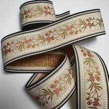 1/5 Yard 4.5cm Floral Jacquard Ribbon Decoration - Clothing, Bags, Backpack Straps, Keychains, Phone Chains, Fabric Handmade Sewing Decor - Garment Accessories And Add-Ons | Vibrant Patterned Ribbon | Suitable For Beginner Sewing - Multicolor a - View 4
