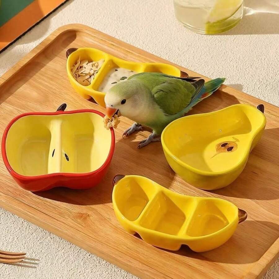 Bát ăn và tắm bằng gốm hình chuột hamster vàng dễ thương, vẹt, nhím, cua ẩn sĩ dành cho thú cưng. - Một cỡ - Xem 1