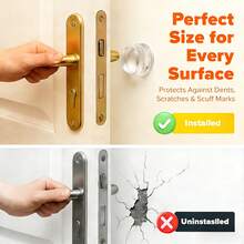 2pcs Transparent Self-Adhesive Door Stopper, Suitable For Floor And Wall Cushion Protection, Shower Room Door Stopper, No Drilling Required, Suitable For Home And Office, Can Protect Walls And Furniture - Round - View 4