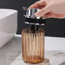 11.84 Oz Modern Plastic Foaming Hand Soap Dispenser, Bathroom & Kitchen Refillable Liquid Easy To Press Soap Dispenser For Essential Oil, Shampoo, Dish Soap - Glossy - View 6