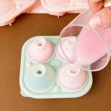4-Cavity Silicone Rose Shaped Ice Cube Tray, Easy Release Mold For Jelly, Chocolate, Cake Baking Tools - Multicolor - View 9