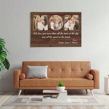 Lienzo de mamá con fotos de los niños, arte de pared familiar rústico personalizado, regalo de foto personalizado para el Día de la Madre o cumpleaños - Multicolor - Ver 5