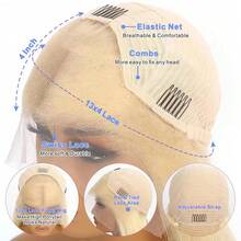 613号金色波波头假发 13x4 直发蕾丝前假发 巴西 Remy 真发 13X4 200 密度 波波头高清透明蕾丝前真人发假发 - S613 - 查看 9