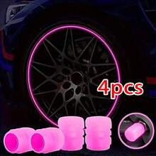 4pcs Car Tire Valve Stem Caps, Glow In The Dark Bicycle Motorcycle Fluorescent Valve Stem Covers - Glow-in-the-dark - View 2