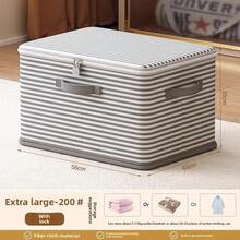 Caja de almacenamiento con cerradura, utilizada para organizar ropa, mantas, juguetes en armarios, caja de almacenamiento plegable con contraseña - 45x30x30cm - Ver 4