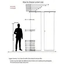 1件美式复古亚麻质感加厚薄纱蕾丝窗帘，适用于卧室、客厅、阳台、书房、隐私隔断 - 杏色 - 查看 2
