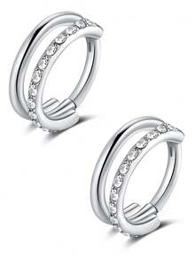 2 Stücke Muschel Spirale Knorpel Ohrringe 16G 8mm 10mm, Edelstahl 316L perforierter Schmuck für Männer und Frauen, Körperimplantatqualität Nasenring Nasennadel, Hypoallergen Scharnier Clicker eleganter Stil, multifunktional für Reisen, geeignet für verschiedene Anlässe, Tanz, Fotoszenen, Reisen - Verschiedenfarbig - Übersicht 9