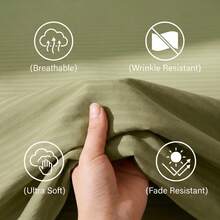 SERAPHINEX Sheet Sets With Pillowcases - Grass Green - View 6
