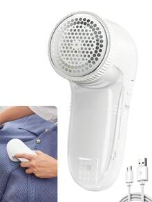 Electric Fabric Shaver,500mAh Battery Rechargeable Fuzz/Lint Remover For Clothes,Efficiently And Quickly Remove Lint Balls,Stainless Steel Blades Head Debobbler For Clothes Lint Remover Machine Bobble Remover Mother's Day - Rechargeable Version - View 3