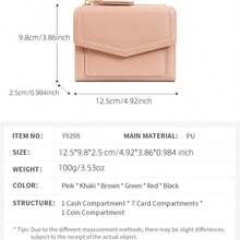New Women's Tri-Fold Wallet Multi-Functional Foldable Short Card Holder/Money Clip. - Multicolor - View 5