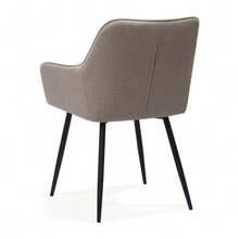 Dining Chairs With Button Tufting & High Armrests | 2-Piece Comfort Set - Khaki - View 7