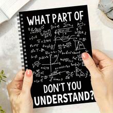 1 pieza Cuaderno de espiral con humor matemático - Sin papel, con chistes de ciencia divertidos y diseños de fórmulas - Regalo ideal para entusiastas de las matemáticas, maestros, estudiantes, médicos, enfermeras, colegas, para planificación diaria, diseño único, papel de alta calidad, bolígrafo no incluido - E - Ver 1