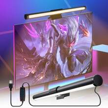 1 đèn LED thanh màn hình dùng nguồn USB, có chức năng đổi màu và điều chỉnh độ sáng, đèn bàn dùng nguồn USB phù hợp cho máy tính, đọc sách, văn phòng và học tập, đèn USB giảm chói màn hình và bảo vệ mắt. - Kiểu USB - Xem 1
