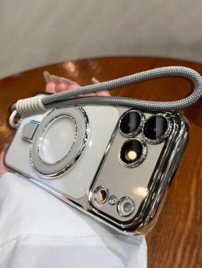 Ốp lưng mạ cao cấp sáng bóng kèm dây đeo cho iPhone 17 Air 16 15 14 13 12 11 17Pro Max 16Plus 16Pro 15promax 14plus dùng cho ốp lưng từ tính MagSafe.