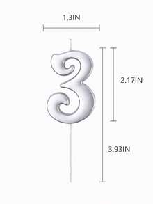 Silver Digit 0-9 Birthday Wedding Party Cake Decorative Candles - View 9