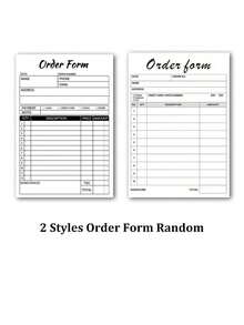 Libro de recibos sin carbón blanco y amarillo de 2 capas, bloc de facturas para pequeños negocios, libro de recibos de pedidos, libro de facturas comerciales, útiles escolares, temporada de regreso a clases - Multicolor - Ver 11