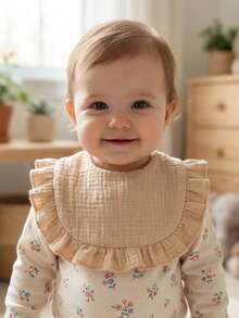4pcs Candy Color Cotton Gauze Baby Bibs Set, Suitable For Daily Use In All Seasons - Multicolor - View 5