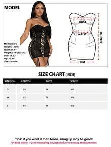 Vexica 女士性感复古豹纹蕾丝边抹胸吊带连衣裙。胸前的蕾丝边设计使其成为海滩、夜店、酒吧、主题派对、音乐节、聚会、特殊场合、约会以及与朋友休闲街头风格的完美之选。 - 棕色 - 查看 12