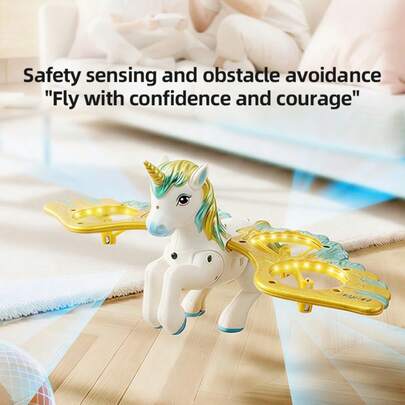 Spacecraft-Style Pony Remote-Controlled Flying Toy - LED Colorful Lights, Safety Obstacle Avoidance Function, Master Of Stunts And Flips, An Amazing Gift That Will Leave Everyone In Awe, A Gift That Children Cannot Resist