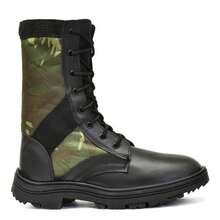 Cheap Men's Military Tactical Boots Reinforced Leather Waterproof Adjustable Zipper - 軍綠色 - 查看 6