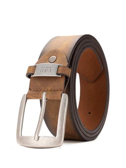 1pc Minimalist, Casual, Versatile Pin Buckle PU Retro Belt, Suitable For Men, Women And Teenagers, Suitable For Daily Wear