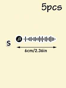 Custom Music Code Stickers, Personalized Soundwave Guitar Decals, Customized Song Wave Stickers, Customizable Music Note Decor Stickers, Ideal Mother'S Day & Musician Gift, Thoughtful Present For Family & Friends, Unique Decor For Guitars, Laptops & Journals, Memorable Custom Audio Keepsake - Style a - View 10
