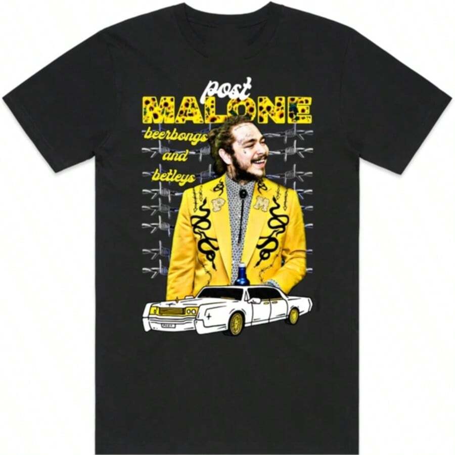 American 250th Anniversary Retro Music Vintage Tee - 黑色 - 查看 1