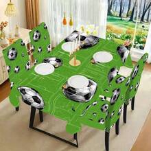 1/4/5/6/7/36pcs 2026 World Cup, Football Pattern Print Chair Covers/Seat Covers Set, Suitable For Indoor Home, Restaurant, Hotel, Ideal Choice For Modern Daily Decor. Tablecloth Fits Square Dining Table, Elastic Chair Covers Are Washable. - Multicolor - View 17
