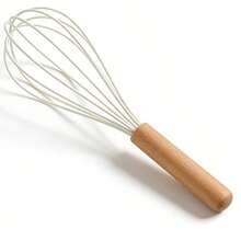 Wooden Handle Silicone Kitchen Utensils, Heat Resistant Cooking Silicone Whisk - Multicolor - View 11