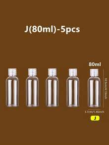 1pc Mini Refillable Plastic Transparent Empty Cosmetic Container Jar, Travel Accessories, Portable Storage Bottle - Clear - View 23