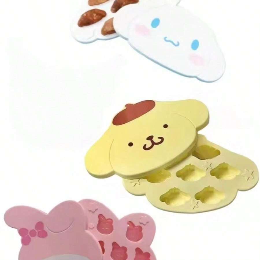 SANRIO 带盖卡通硅胶托盘，饮料和鸡尾酒制冰模具 - 彩色 - 查看 1