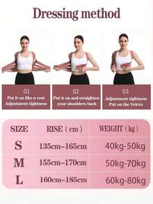 Adjustable Back Corrector, Shoulder Corrector, All-Round Back Support, Relieves Upper And Lower Back, Suitable For Scoliosis, Helps Improve Back Posture And Provides Lumbar Support. Male And Female Universal Back Support Braces, Shoulder Braces, And Adjustable All-Round Back Support Devices, Suitable For Fitness, Home Sports, And Walking Activities - Black - View 8