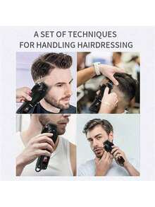 USB充电式理发器和胡须修剪器，无线设计，男士理想礼物 - 查看 9