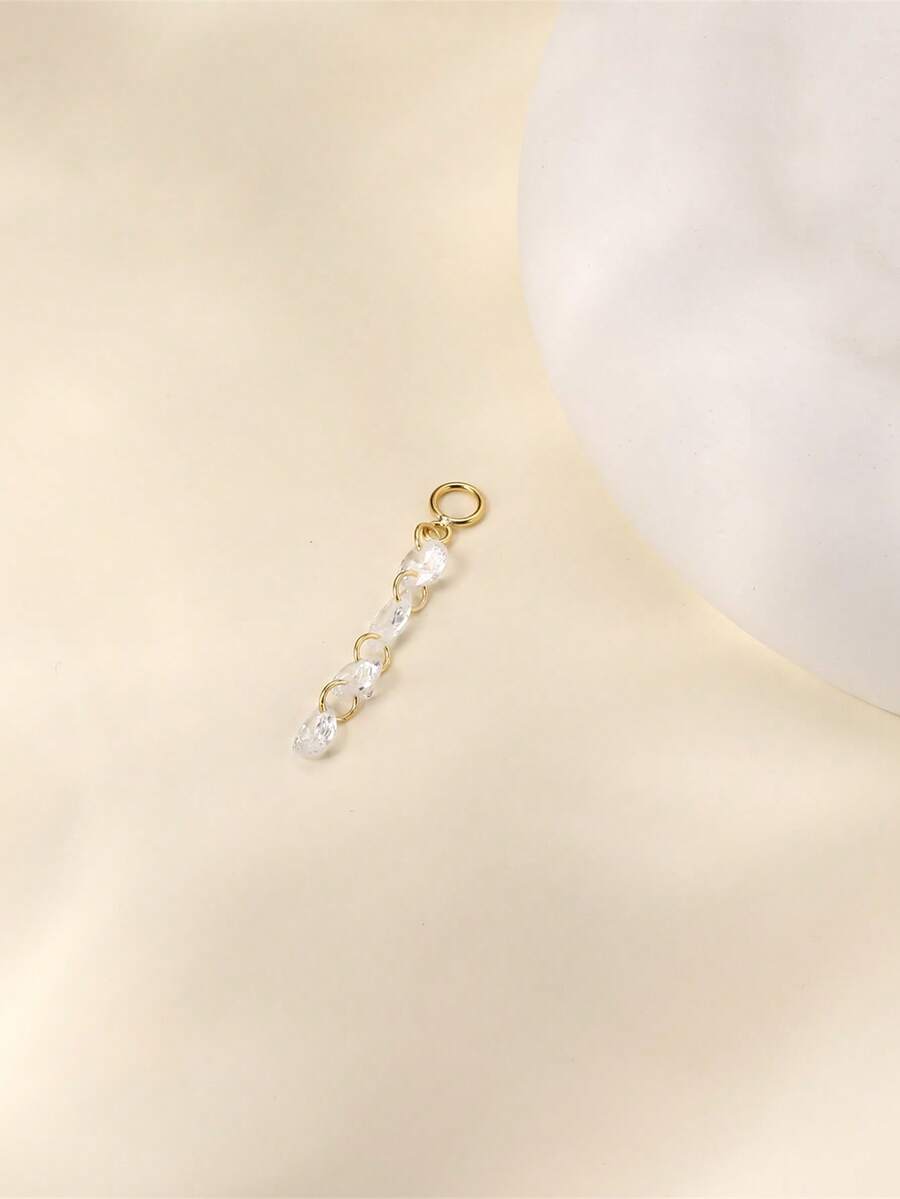 1 chiếc khuyên tai tua rua đơn hàng mạ vàng bạc 925 cao cấp, ít gây dị ứng, thích hợp cho nữ và bé gái đeo hàng ngày, quà tặng Ngày của Mẹ, quà cưới. - Bạc - Xem 1