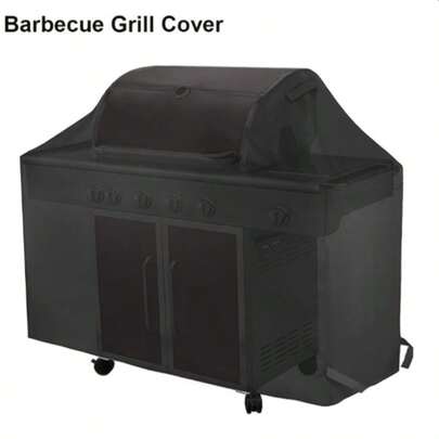 重型防水烧烤炉罩，防紫外线、防褪色，全天候防护。适用于Charbroil、Nexgrill及其他品牌烧烤炉。黑色。
