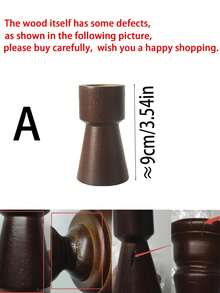 1 件/2 件/3 件/4 件复古乡村铜色木质烛台，罗马柱设计烛台，适用于卧室、客厅、桌面装饰、复古旅馆/酒店装饰、烛光晚餐道具、婚礼装饰、教堂、咖啡厅、节日/派对装饰 - 彩色 - 查看 4