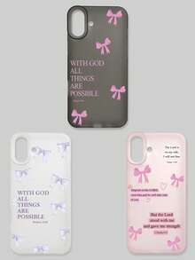 3件套宗教文字蝴蝶手机壳，多巴胺柔和蝴蝶和圣经经文元素，兼容 17 Pro Max/ 17/ 17 Pro/ 11/ 15/ 15 Pro Max/ 14/ 14 Pro/ 14 Pro Max/ 15 Plus/ 14 Plus/ 13 Pro Max/ 16 Pro/ 16 Plus/ Air/ 16 Pro Max - 彩色 - 查看 38