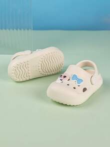 1 par de zapatillas para bebé niño primavera/verano interior/exterior, ligeras cómodas versátiles protección de dedos zuecos de playa - Beis - Ver 3