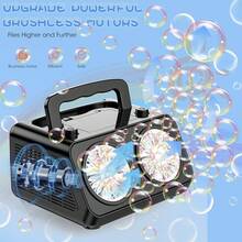 KENOKAY Bubble Machine: Festive Fun For Parties - Black And White Plastic Toy With Rotating Wand And 20 Rotating Sticks - Multicolor - View 12