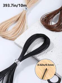 Hilo encerado de 0,5 mm para hacer joyas, hilo para cuentas y manualidades para tejer pulseras, collares, cuerda de poliéster encerada - cuerda encerada - Ver 4