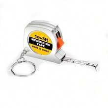 1/15pcs Mini Retractable Tape Measure Keychain With Sliding Lock - 1m/3ft Small Ruler, Pocket-Sized Keyring Tool Slogan Solid Color Casual Stainless Steel Halloween Accessories Teachers Day Christmas Gift Ideas Bag Accessories Lanyards With Id Holder Car Accessories Bag Charms - Nhiều màu - Xem 3